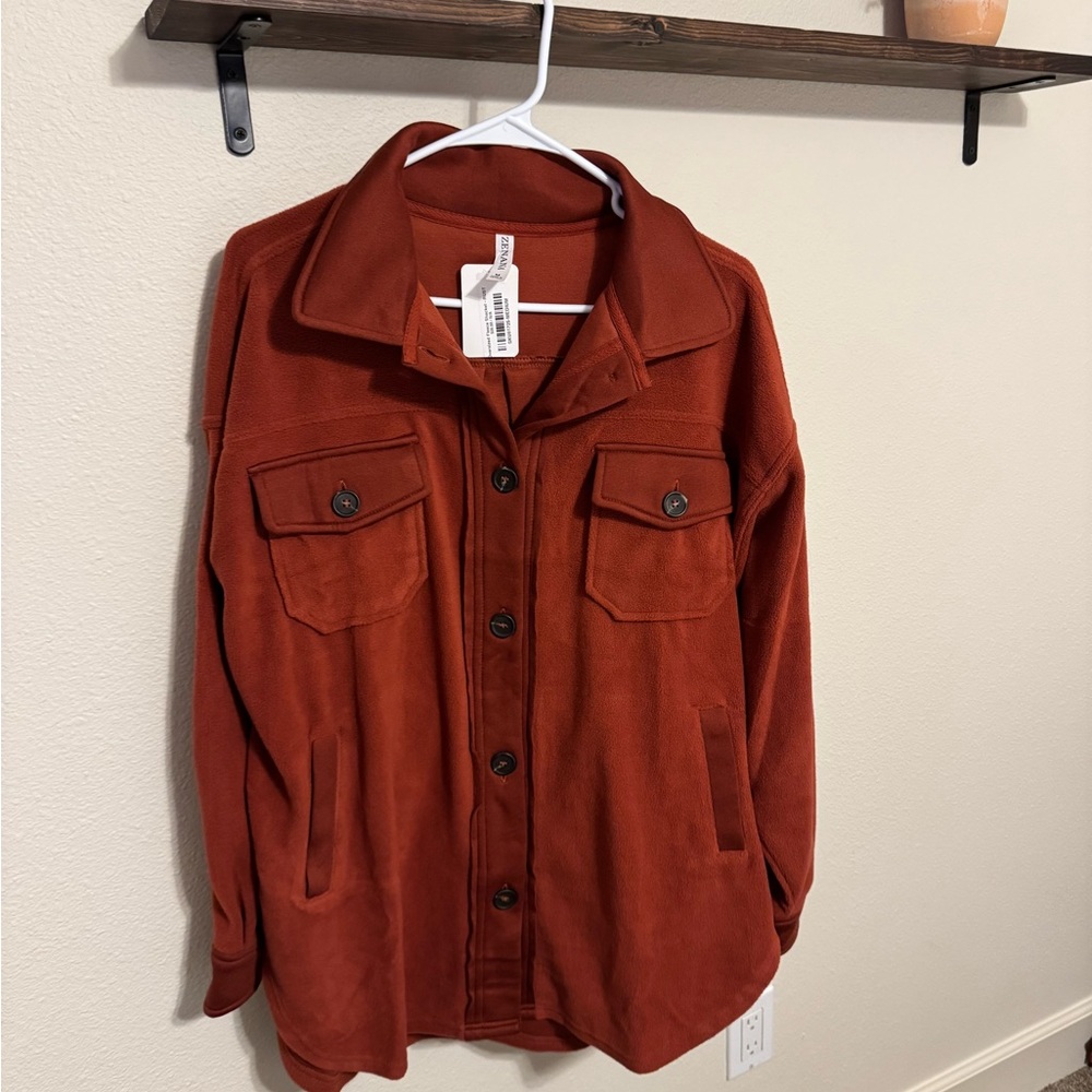 Rust Zenana Shacket
